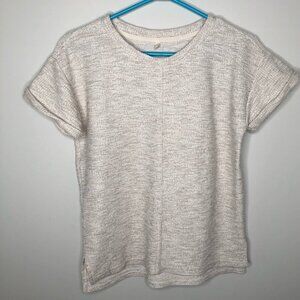 Free WITH PURCHASE Lou & Grey T-Shirt  Sweater Marbled Beige‎ Size XS